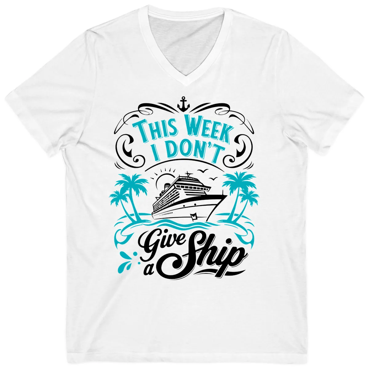 This Week I Don't Give Ship V-Neck in White