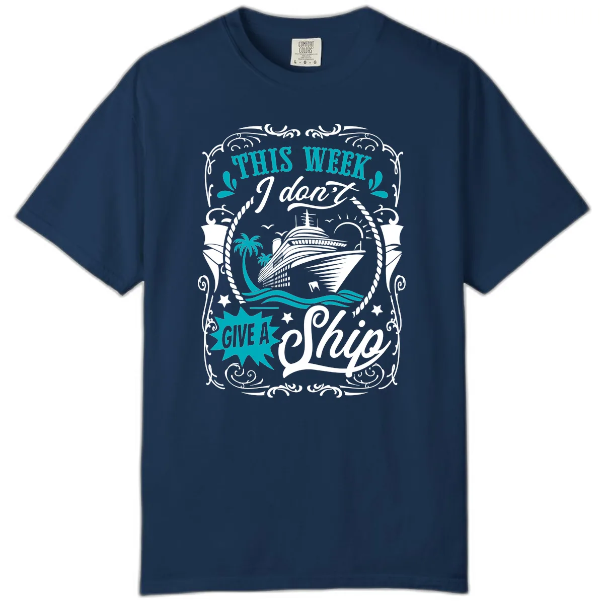 This Week I Don't Give A Ship Comfort Color in Navy