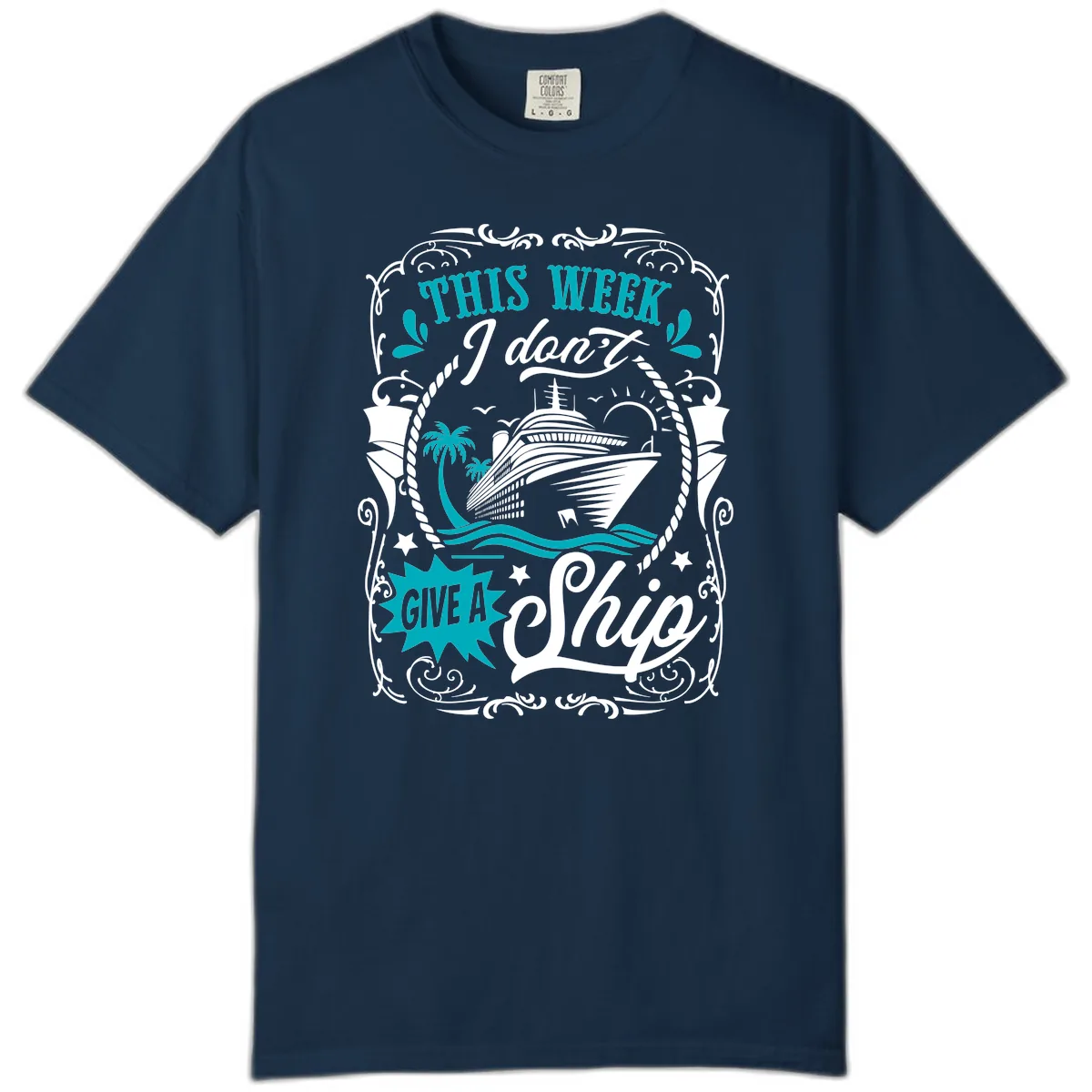 This Week I Don't Give A Ship Comfort Color in True Navy