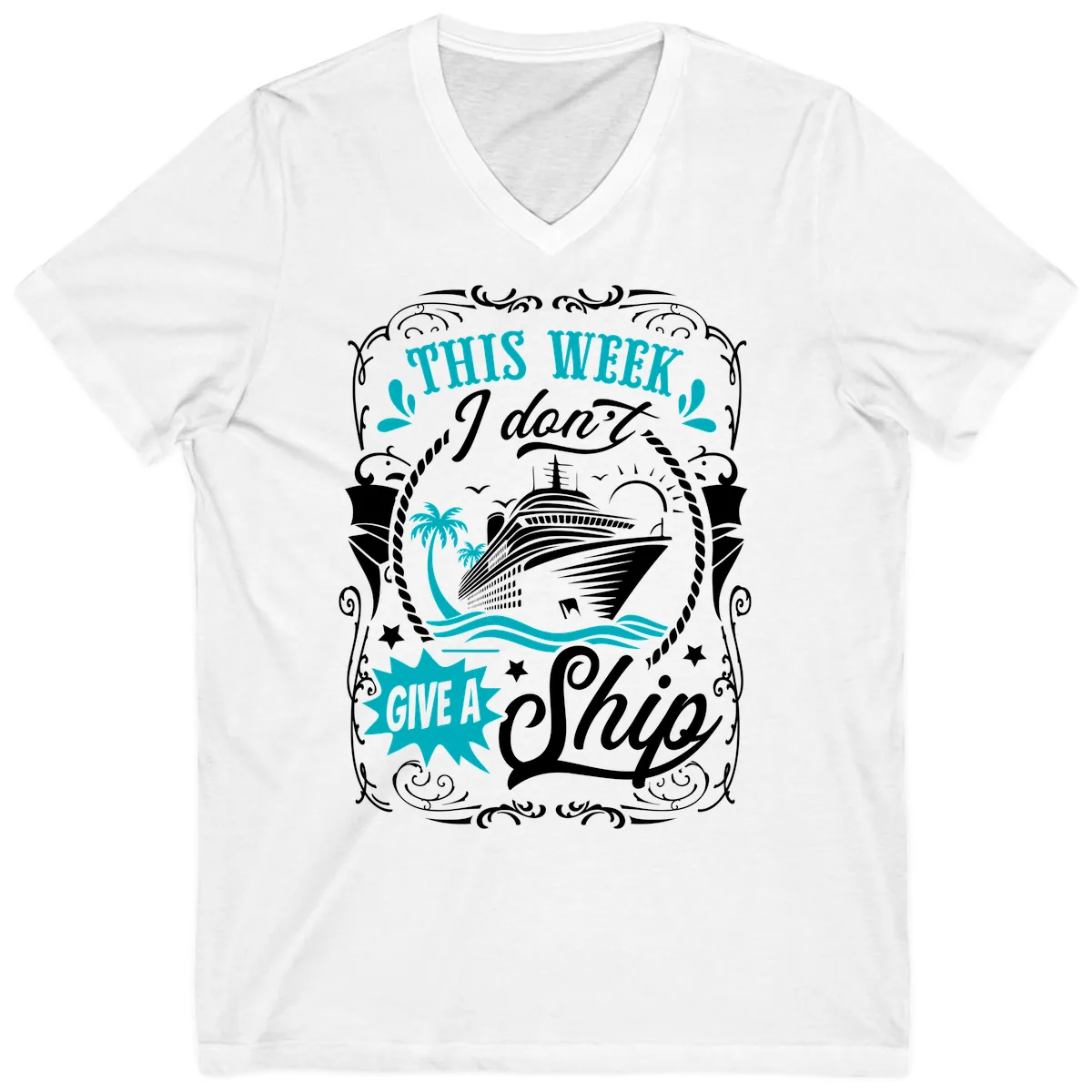 This Week I Don't Give A Ship V-Neck in White