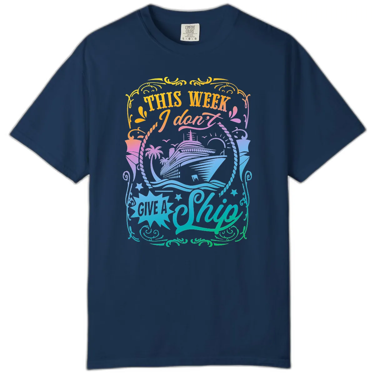 This Week I Don't Give A Ship Comfort Color in Navy