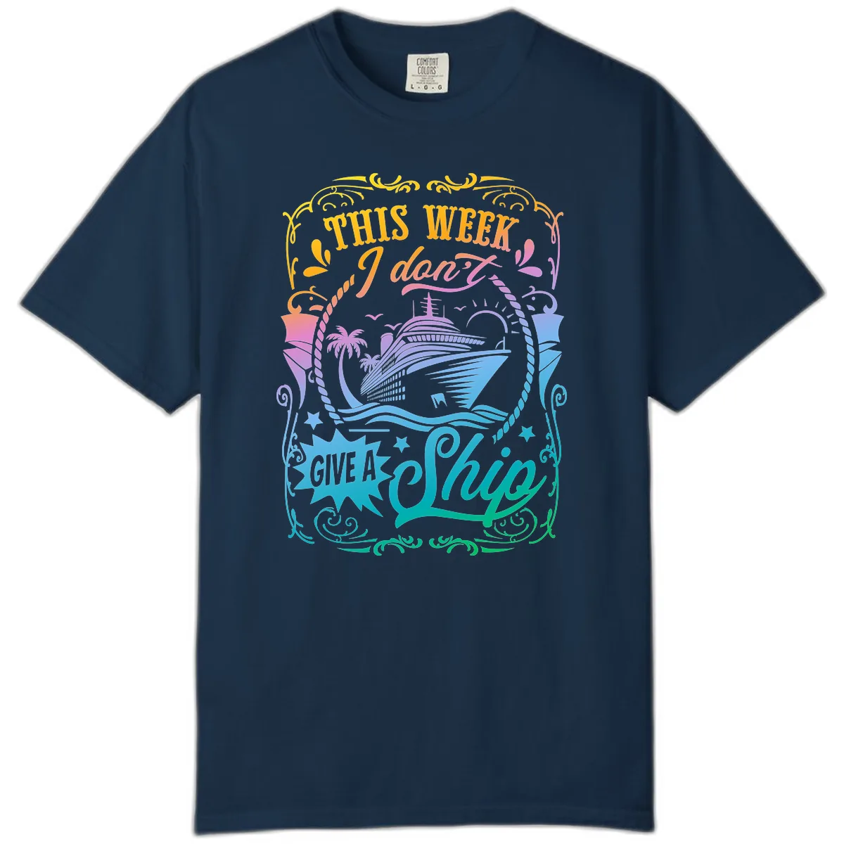 This Week I Don't Give A Ship Comfort Color in True Navy