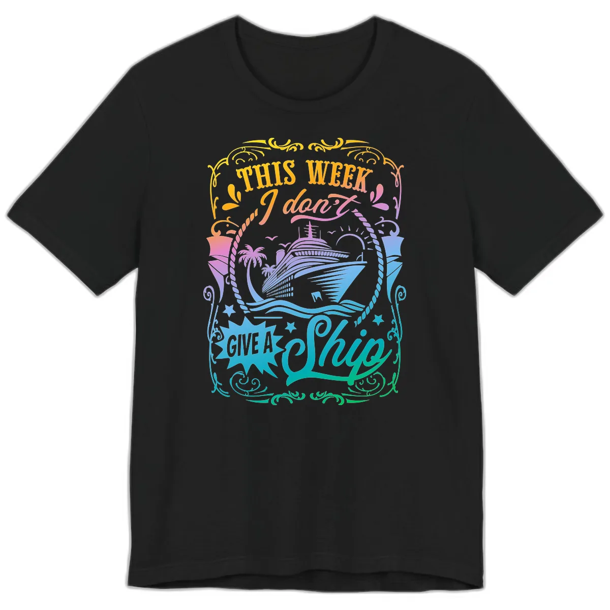 This Week I Don't Give A Ship Premium T-Shirt in Black