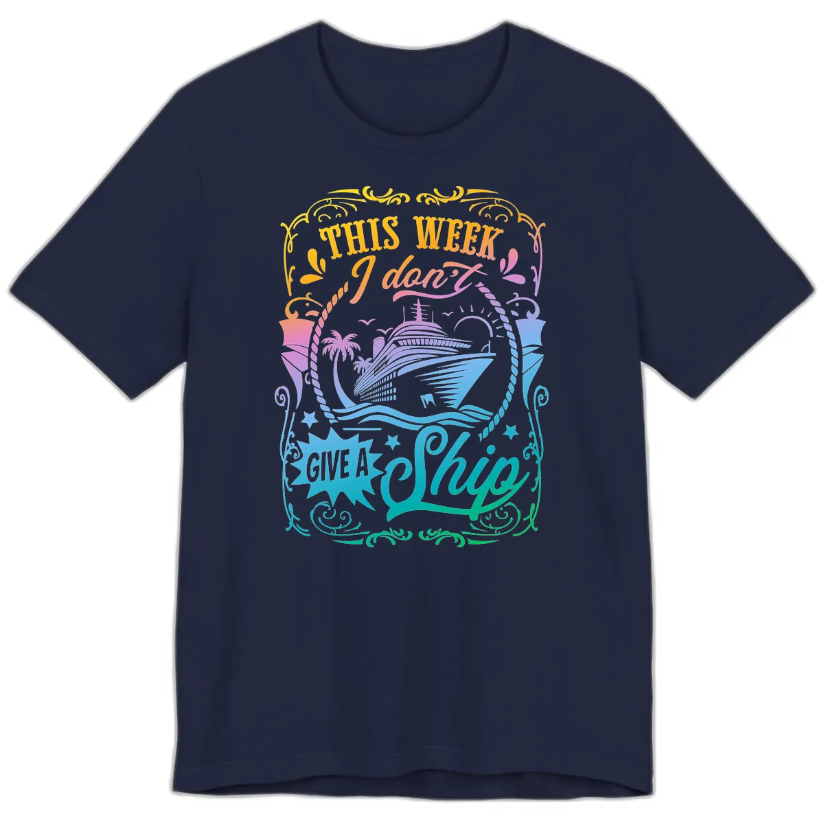 This Week I Don't Give A Ship Premium T-Shirt in Navy