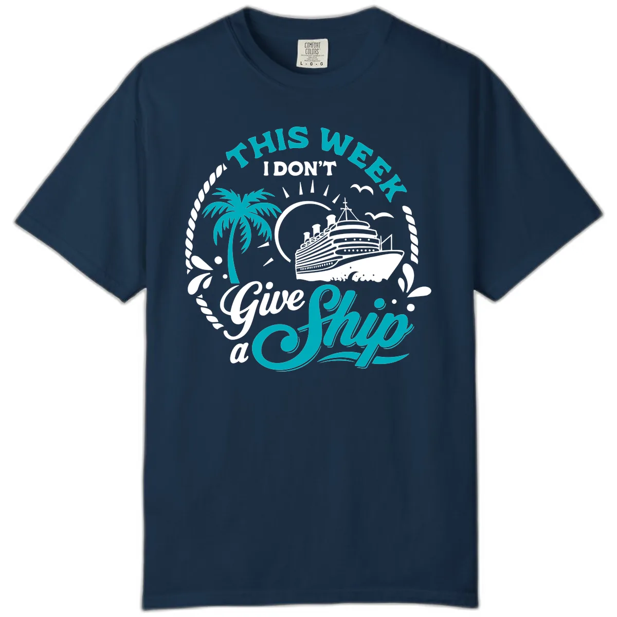 This Week I Don't Give A Ship Comfort Color in True Navy