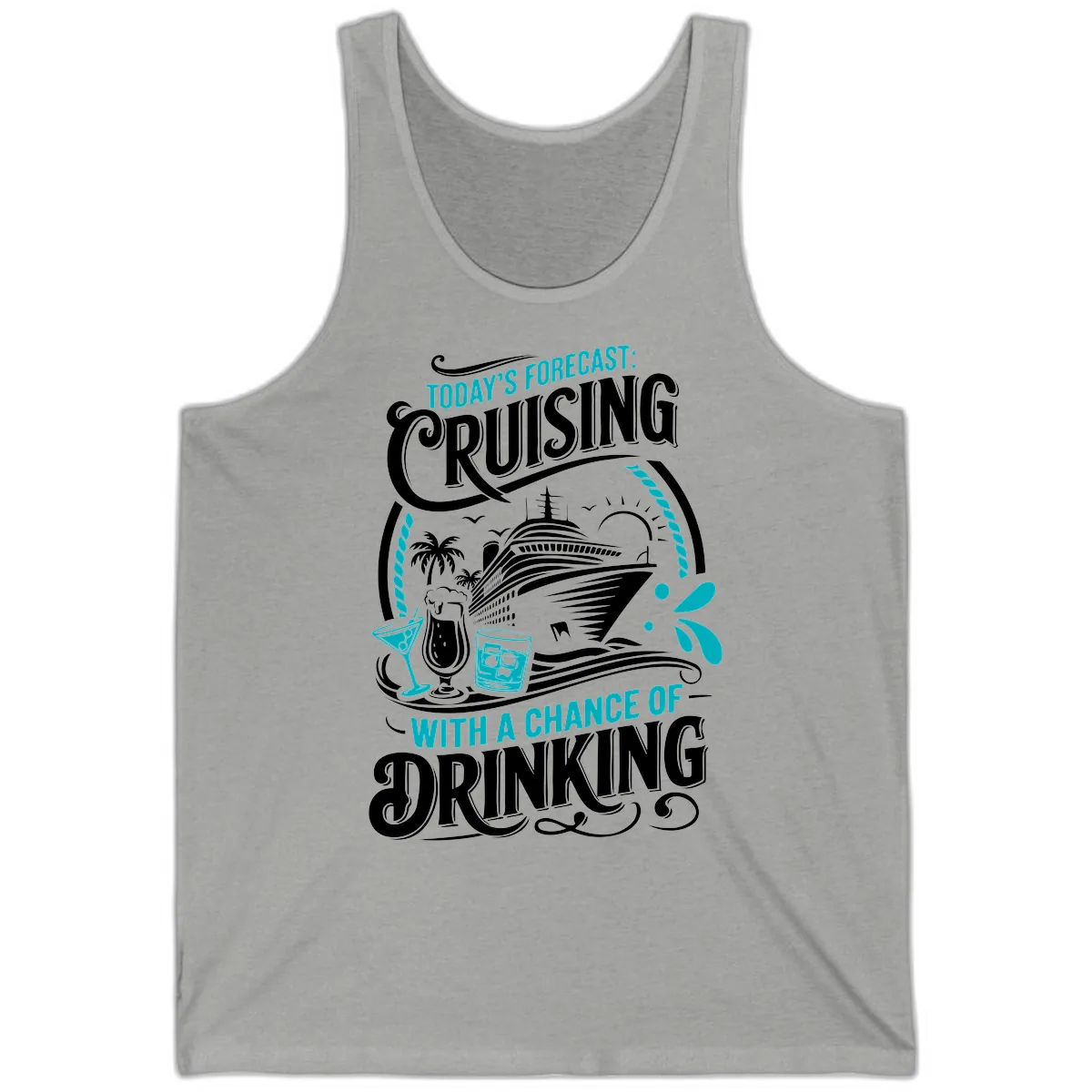 Today's Forecast Cruising With Drinking Tank in Athletic Heather