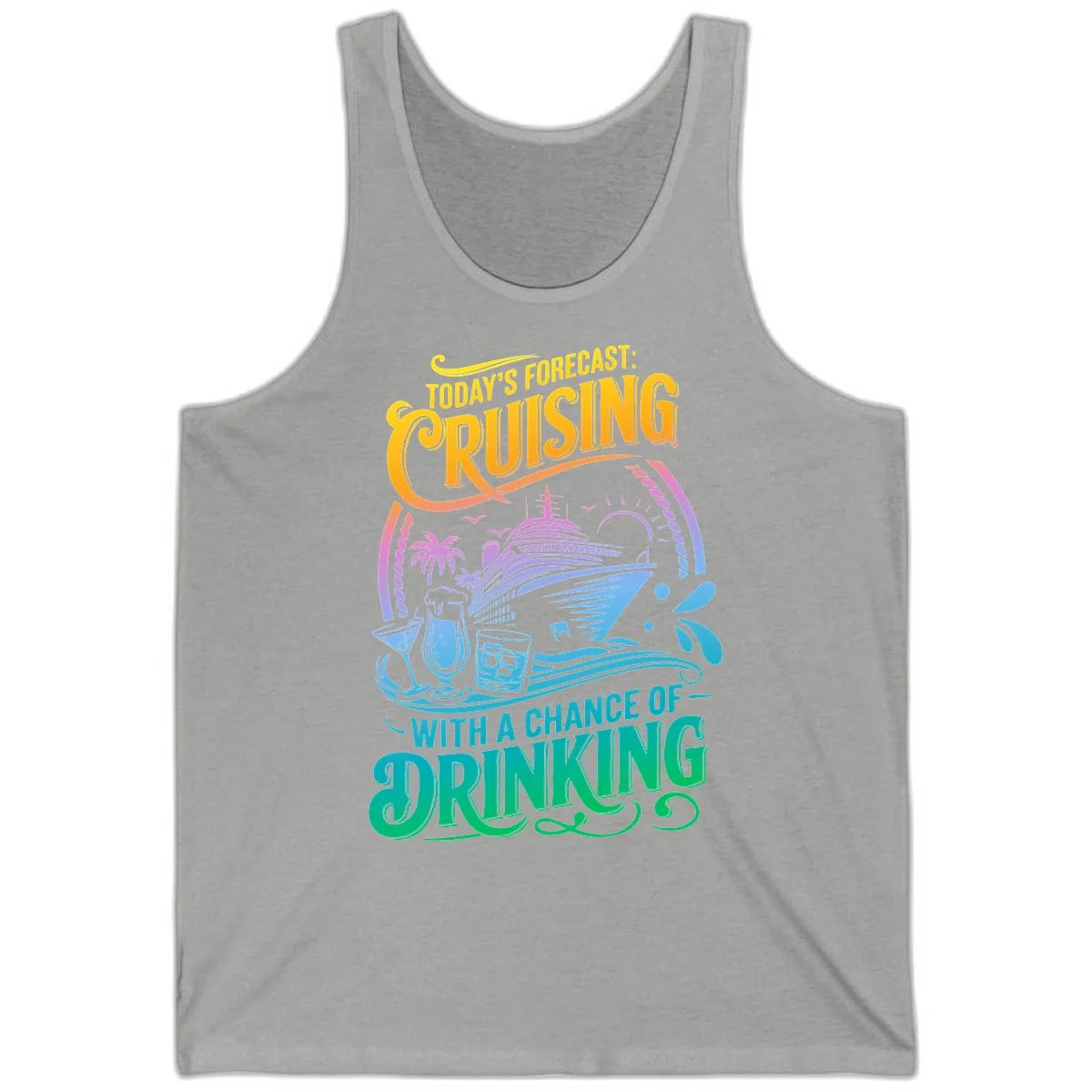 Today's Forecast Cruising With Drinking Tank in Athletic Heather