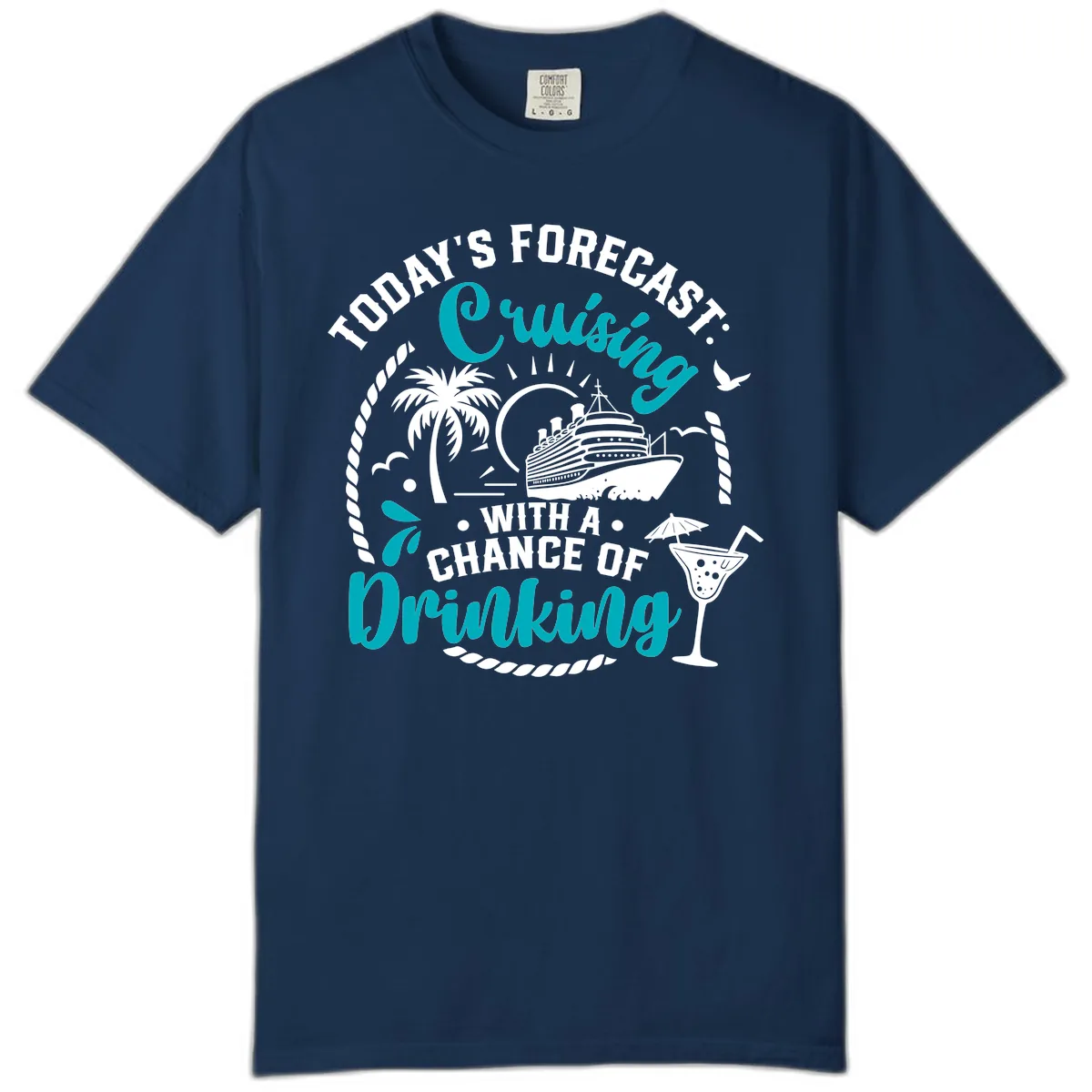 Today's Forecast Cruising Drinking Comfort Color in Navy