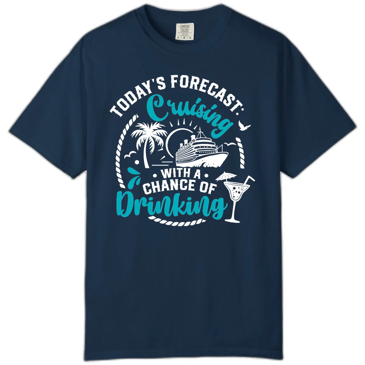 Today's Forecast Cruising Drinking Comfort Color in True Navy
