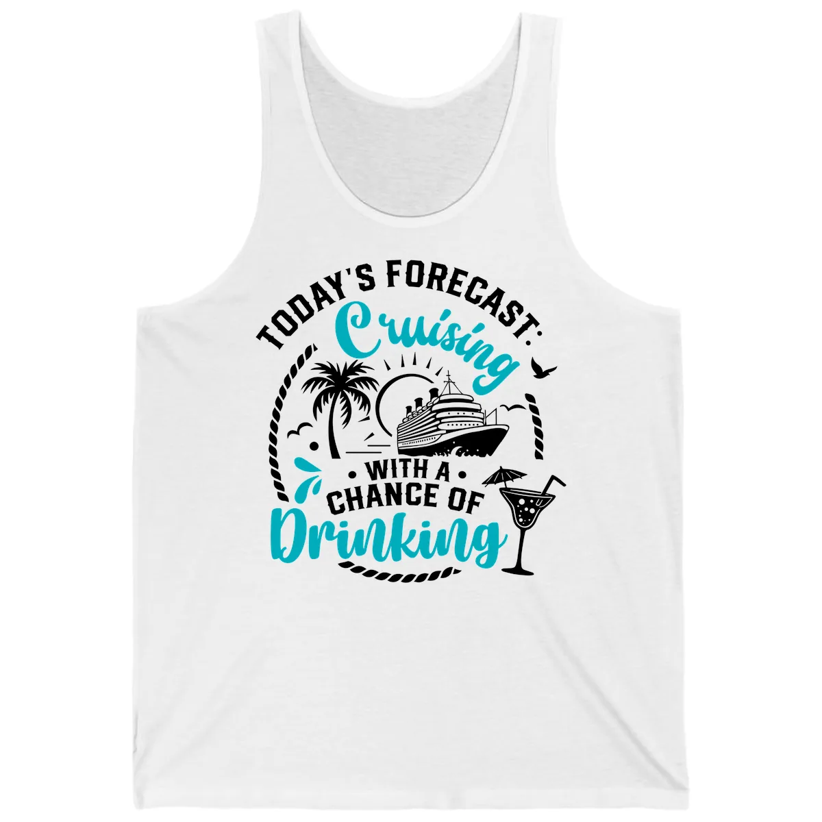 Today's Forecast Cruising Drinking Tank in White