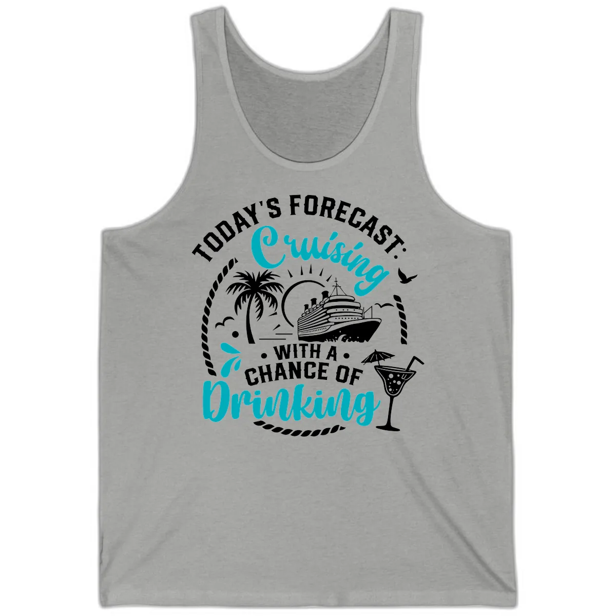 Today's Forecast Cruising Drinking Tank in Athletic Heather