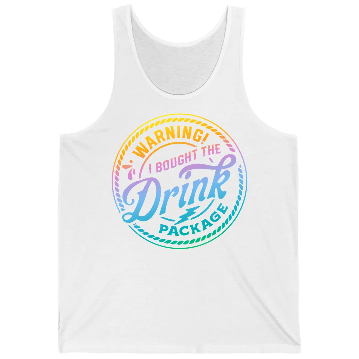 Warning I Bought The Drink Package Tank in White
