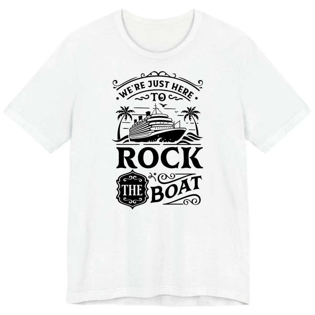We're Just Here To Rock The Boat Premium T-Shirt in White