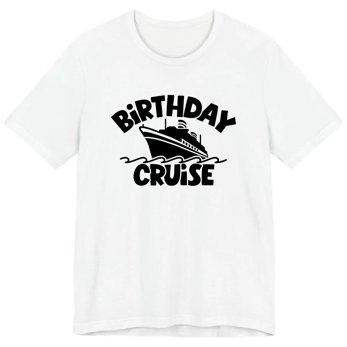 Birthday Cruise Fun Design Premium T-Shirt in White