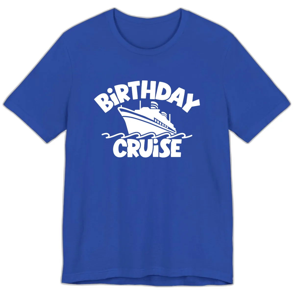 Birthday Cruise Fun Design Premium T-Shirt in True Royal