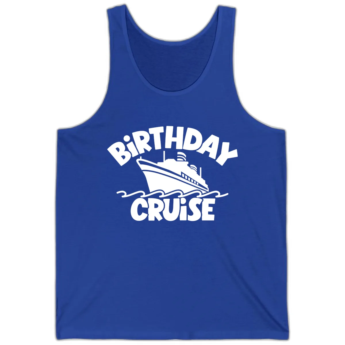Birthday Cruise Fun Design Tank in True Royal