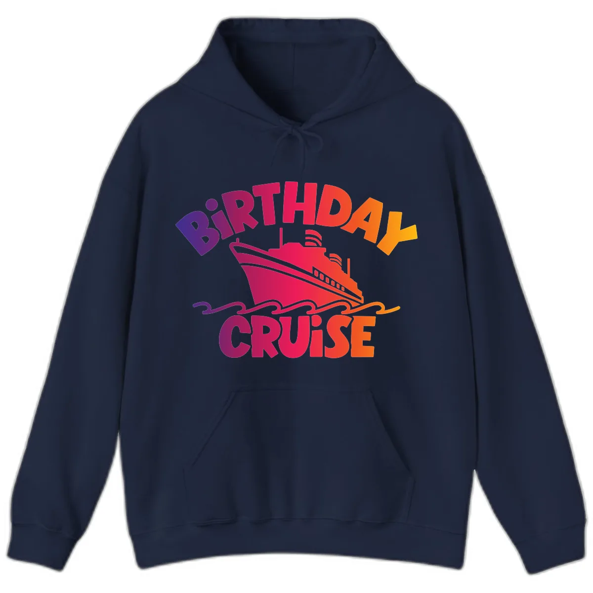 Birthday Cruise Fun Hoodie in Navy