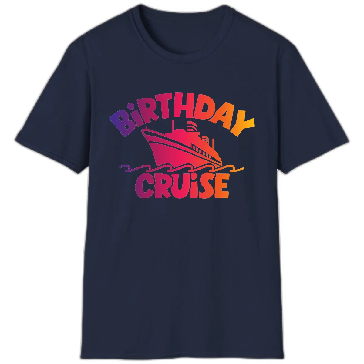 Birthday Cruise Fun T-Shirt in Navy