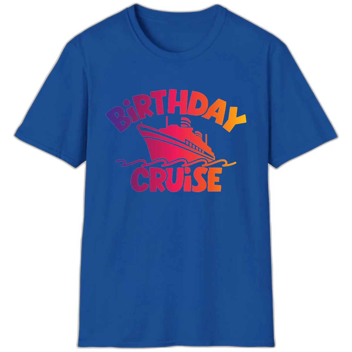 Birthday Cruise Fun T-Shirt in Royal