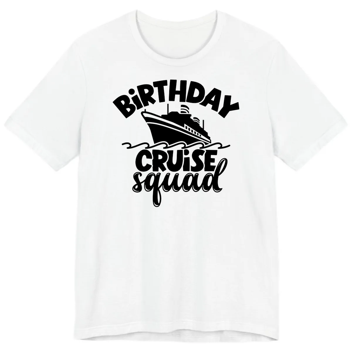 Birthday Cruise Squad Ship Design Premium T-Shirt in White