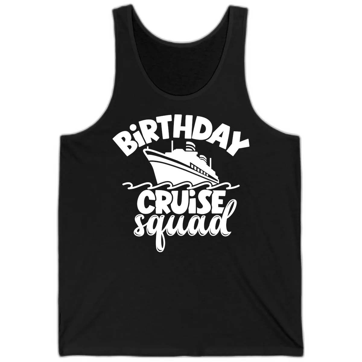 Birthday Cruise Squad Ship Design Tank in Black