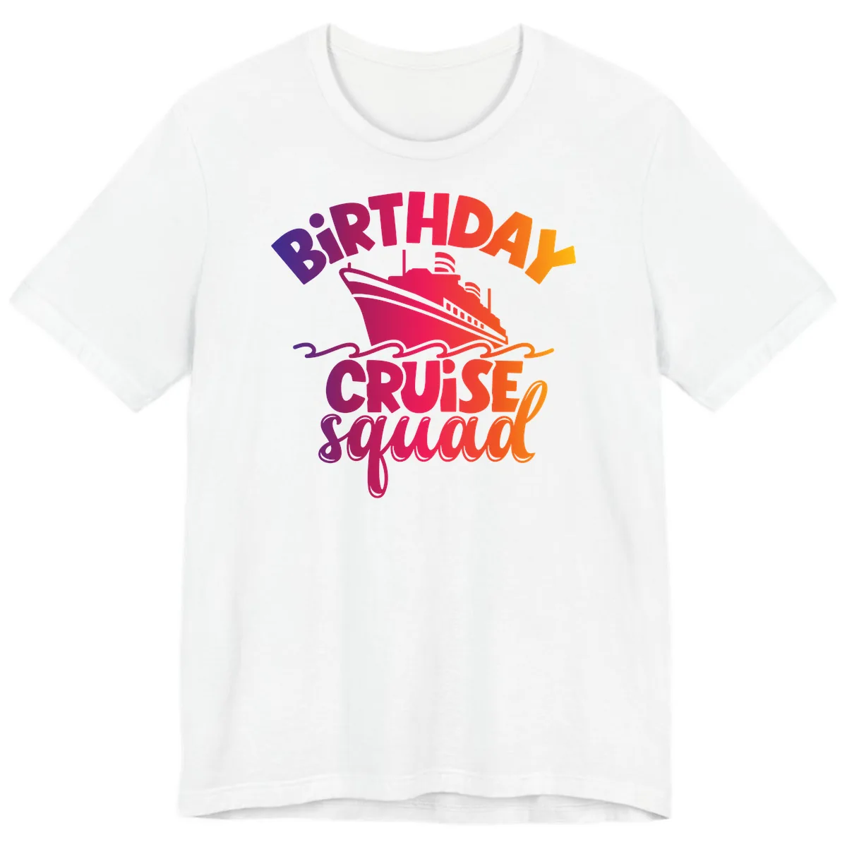 Birthday Cruise Squad T-Shirt Design Premium T-Shirt in White