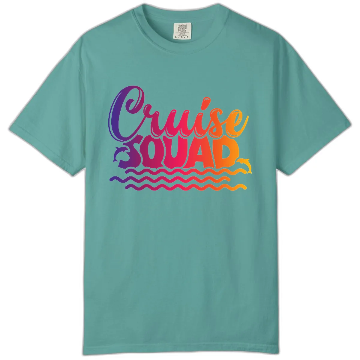 Cruise Squad Ocean Vibes Comfort Color in Seafoam