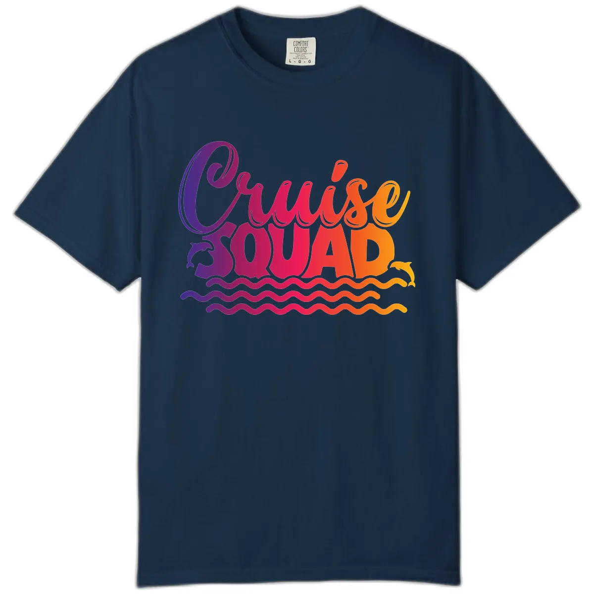 Cruise Squad Ocean Vibes Comfort Color in True Navy