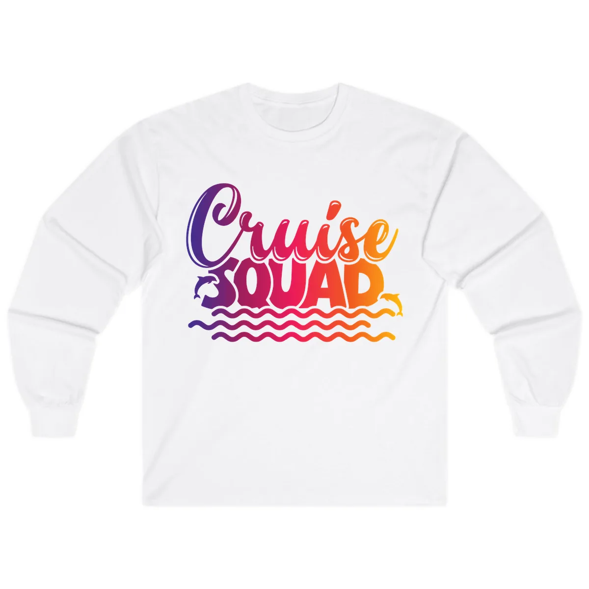 Cruise Squad Ocean Vibes Long Sleeve in White