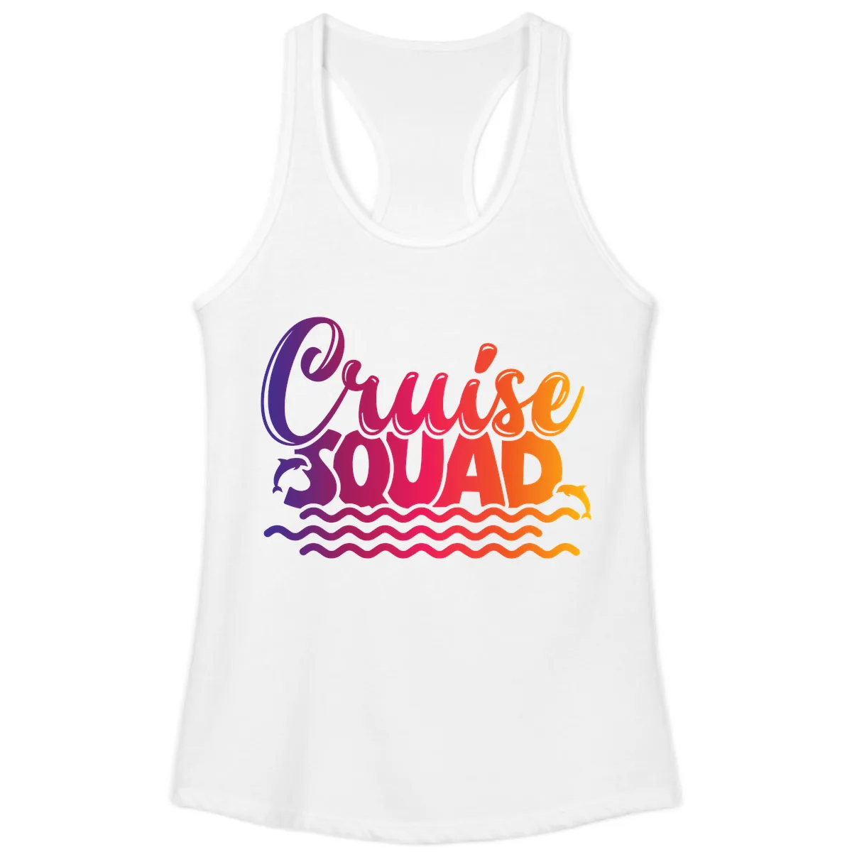 Cruise Squad Ocean Vibes Ladies Tank in White