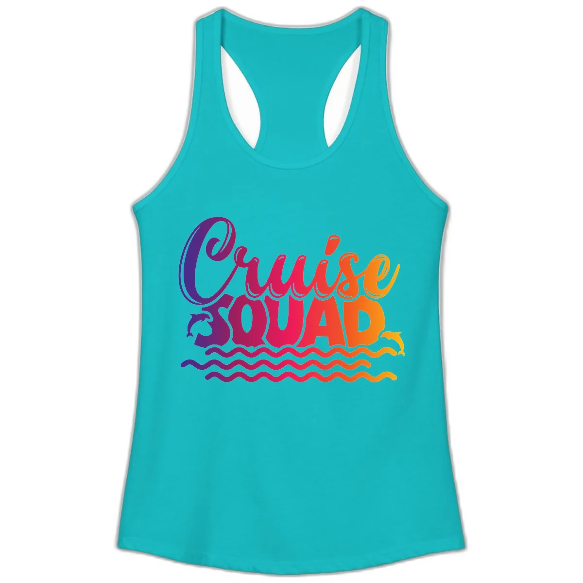 Cruise Squad Ocean Vibes Ladies Tank in Tahiti Blue