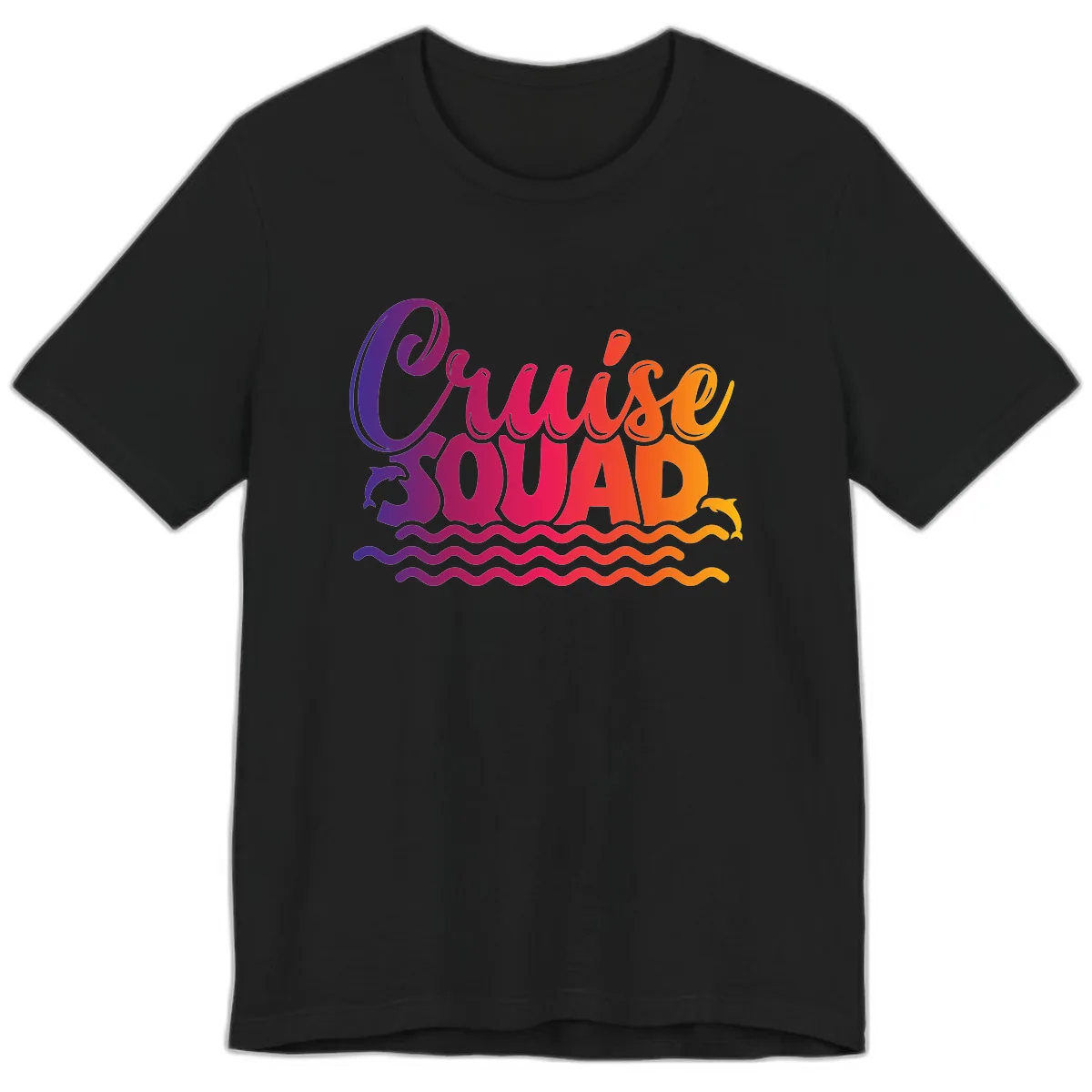 Cruise Squad Ocean Vibes Premium T-Shirt in Black