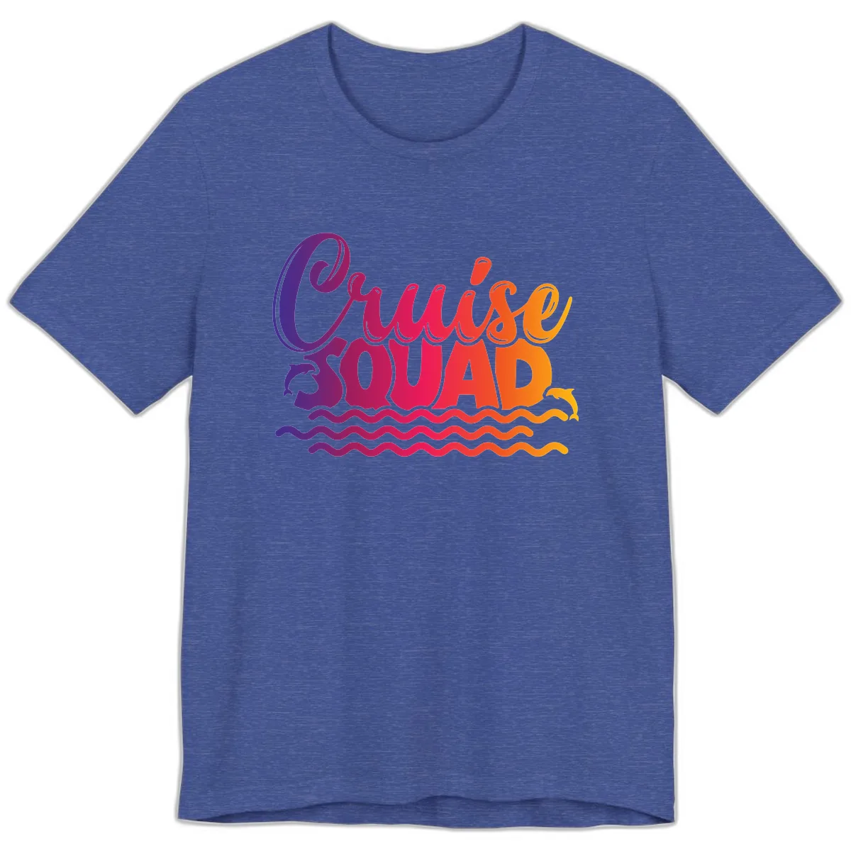 Cruise Squad Ocean Vibes Premium T-Shirt in Heather True Royal