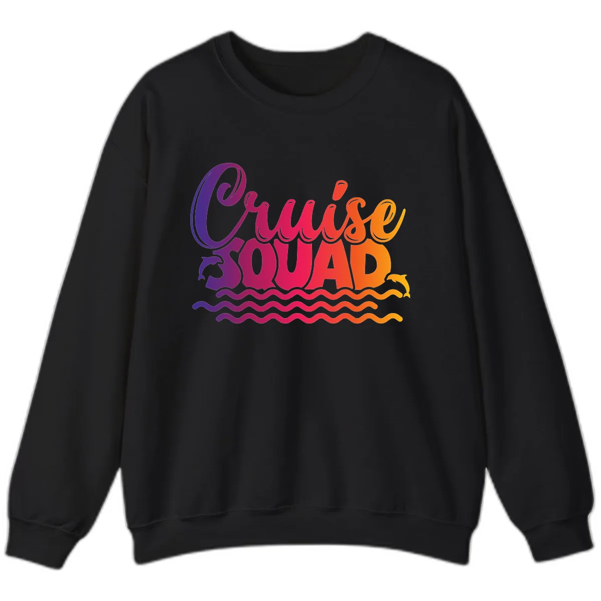 Cruise Squad Ocean Vibes Sweatshirt in Black