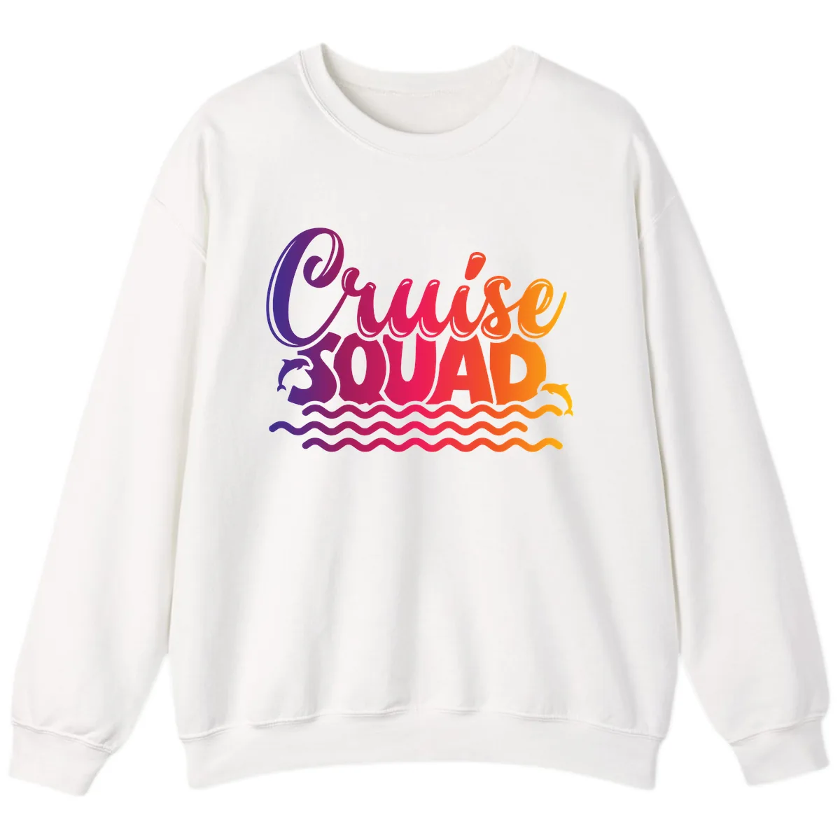 Cruise Squad Ocean Vibes Sweatshirt in White
