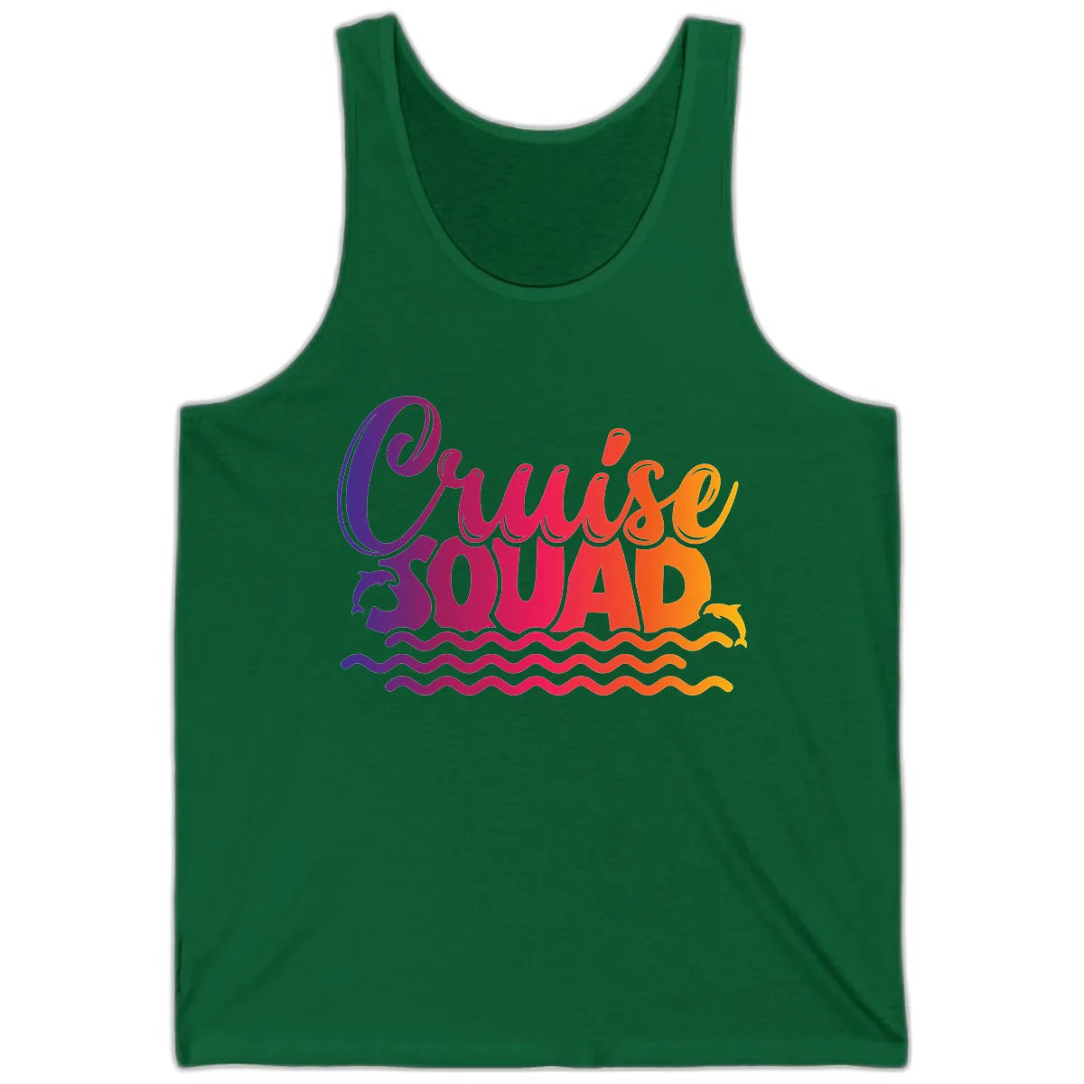 Cruise Squad Ocean Vibes Tank in Kelly
