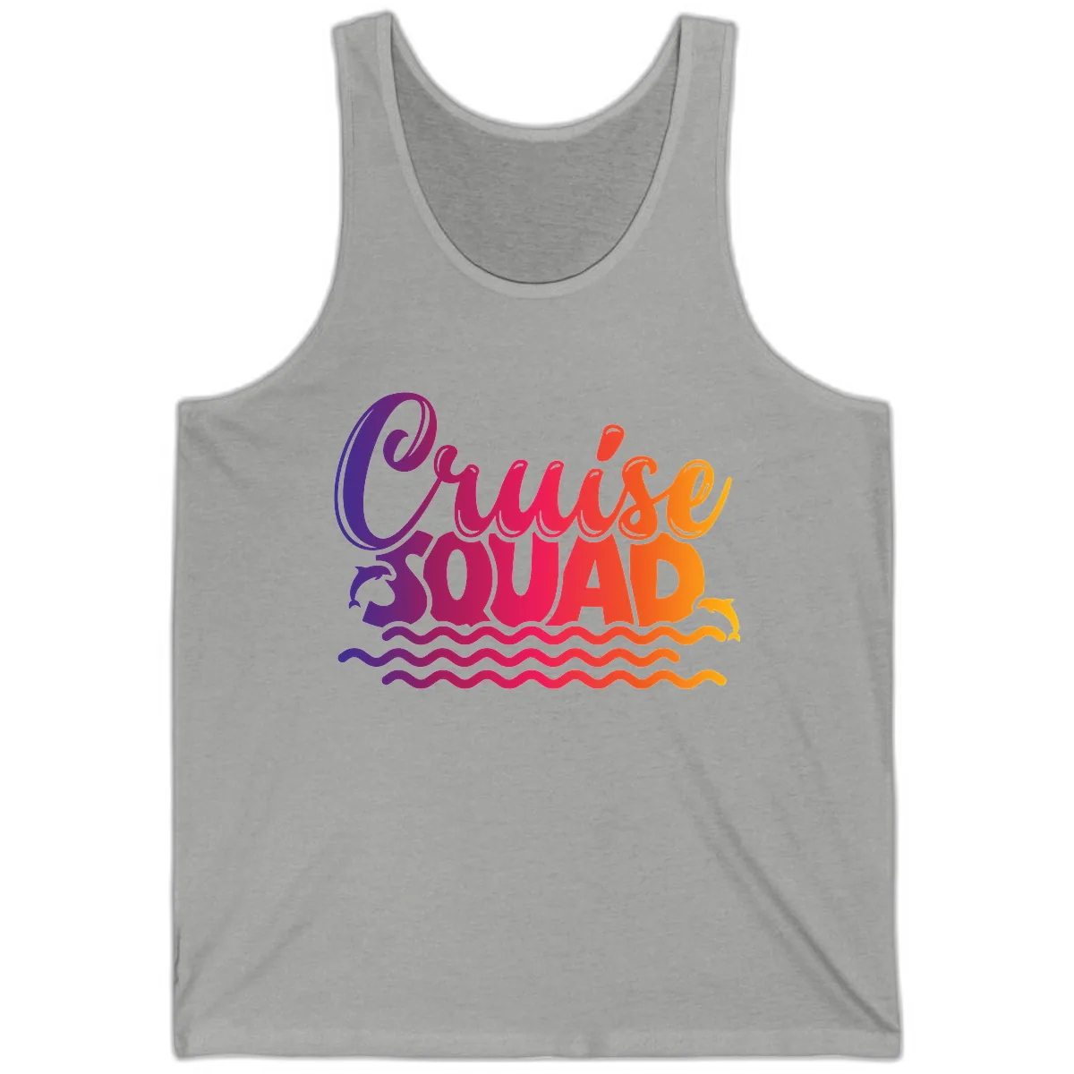 Cruise Squad Ocean Vibes Tank in Athletic Heather