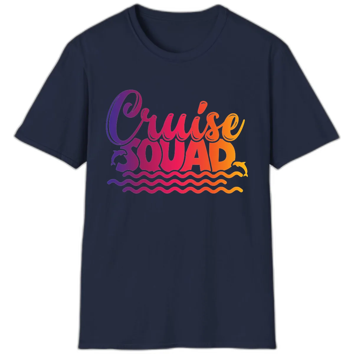 Cruise Squad Ocean Vibes T-Shirt in Navy