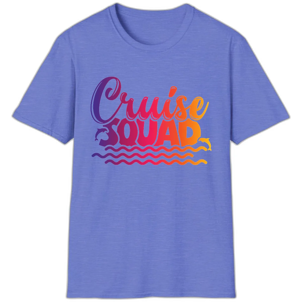 Cruise Squad Ocean Vibes T-Shirt in Heather Royal
