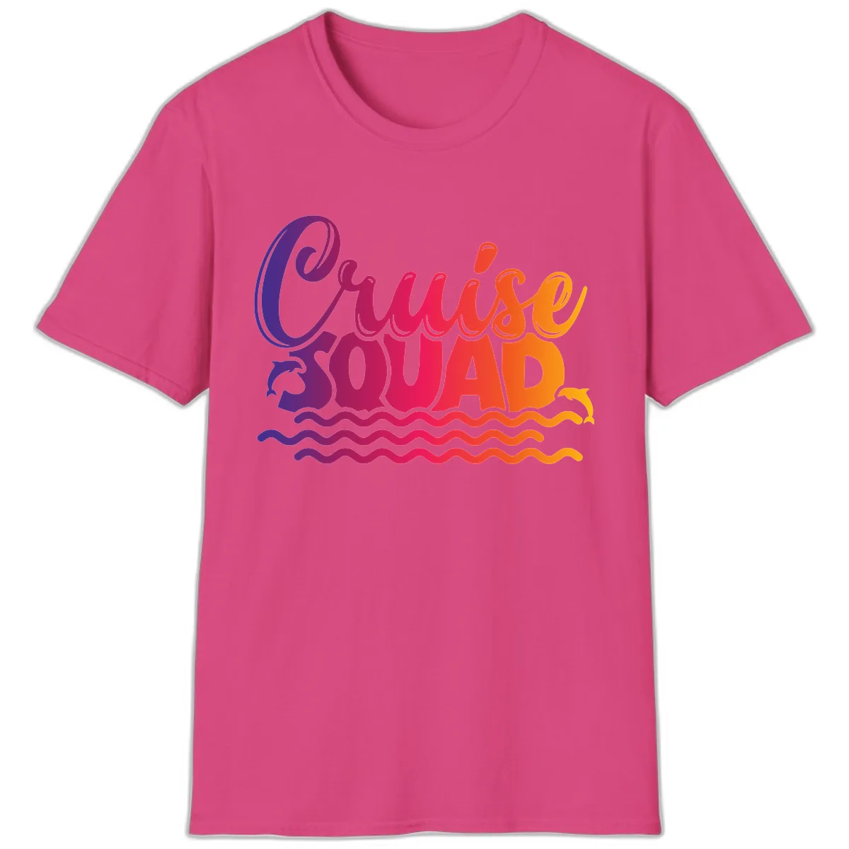 Cruise Squad Ocean Vibes T-Shirt in Heliconia