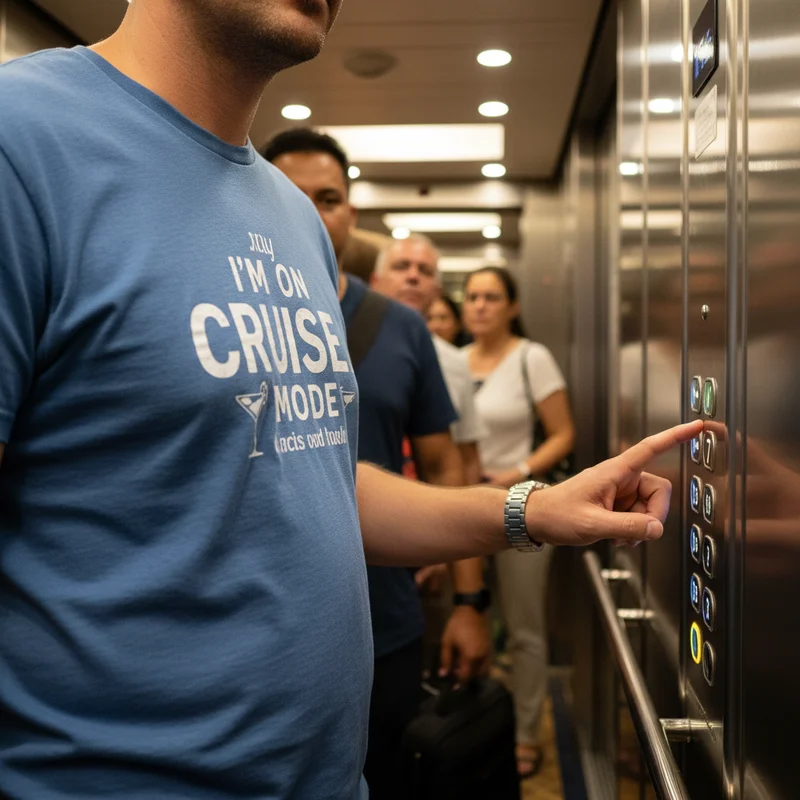 Cruise Ship Elevator Etiquette: An Unhinged Guide - Funny Cruise Shirts