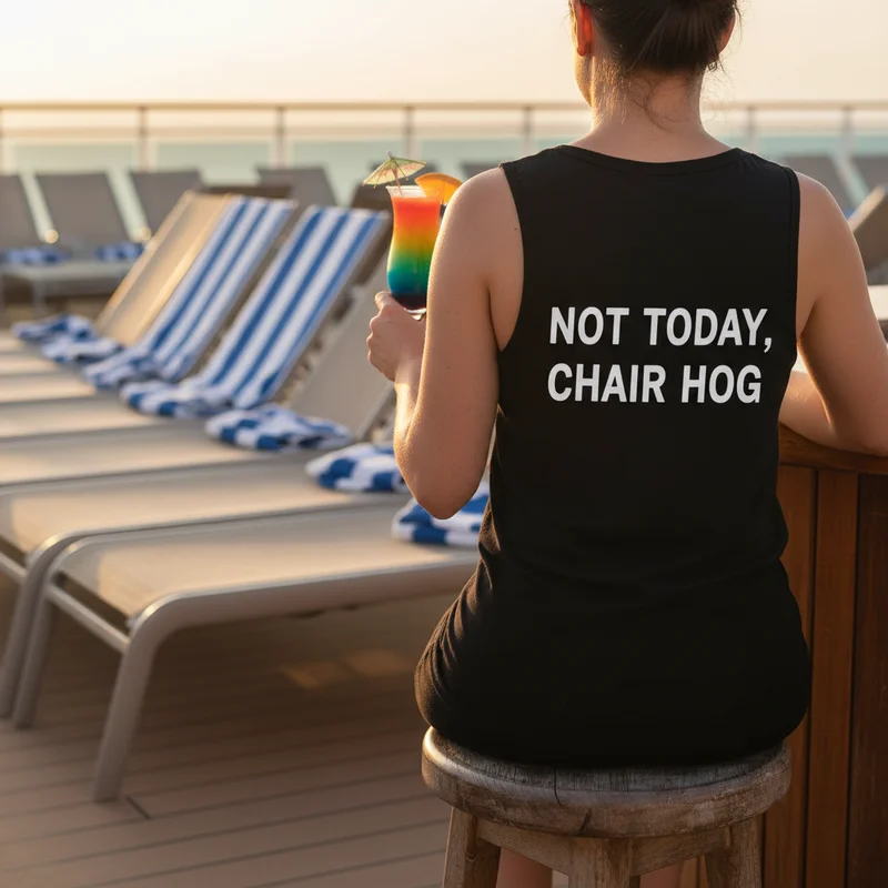 An Open Letter to the Person Who Saved Pool Chairs at 6 AM - Funny Cruise Shirts
