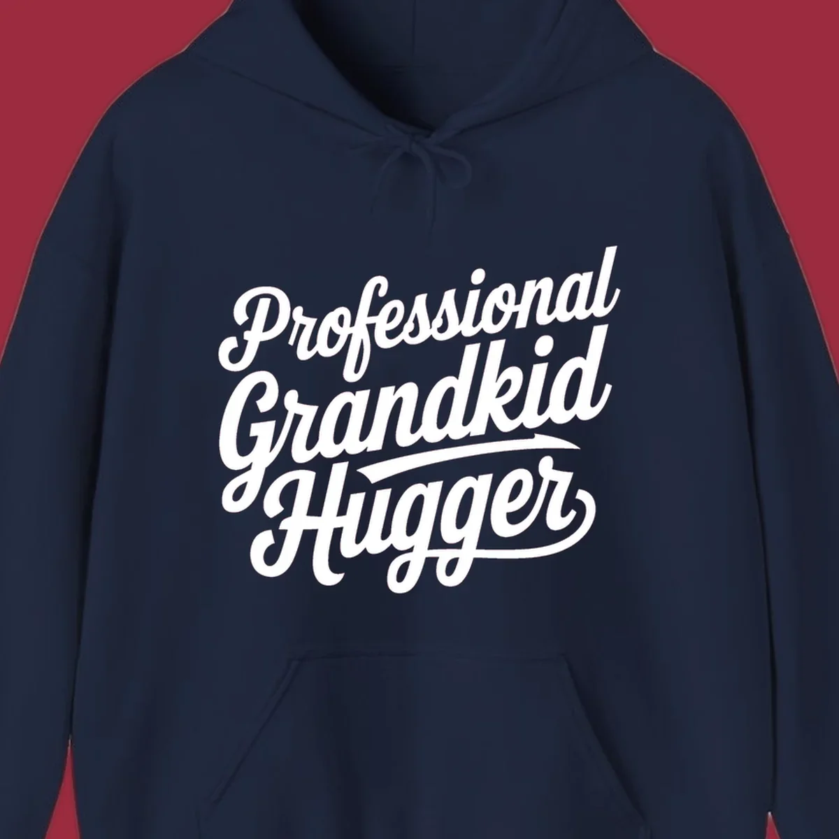 Professional Grandkid Hugger text design in white on black and black on white.