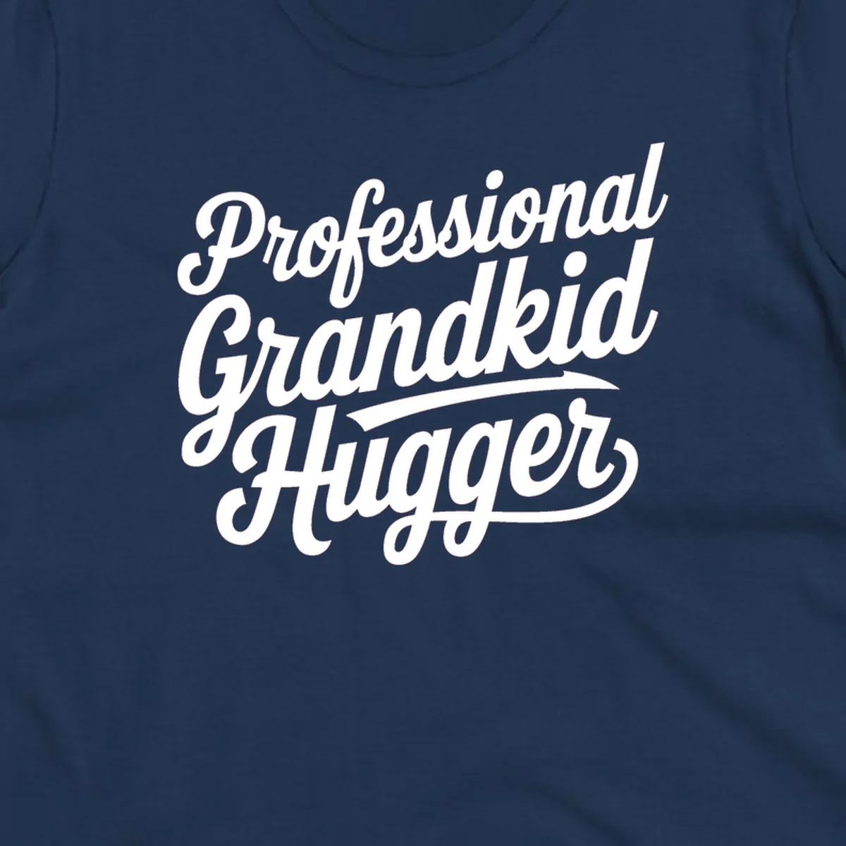 Professional Grandkid Hugger text design in white on black and black on white.
