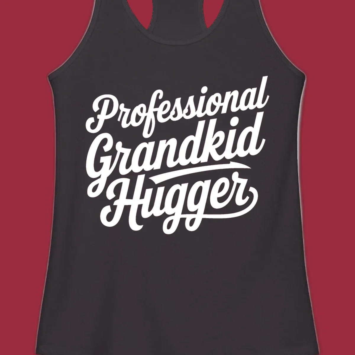 Professional Grandkid Hugger text design in white on black and black on white.