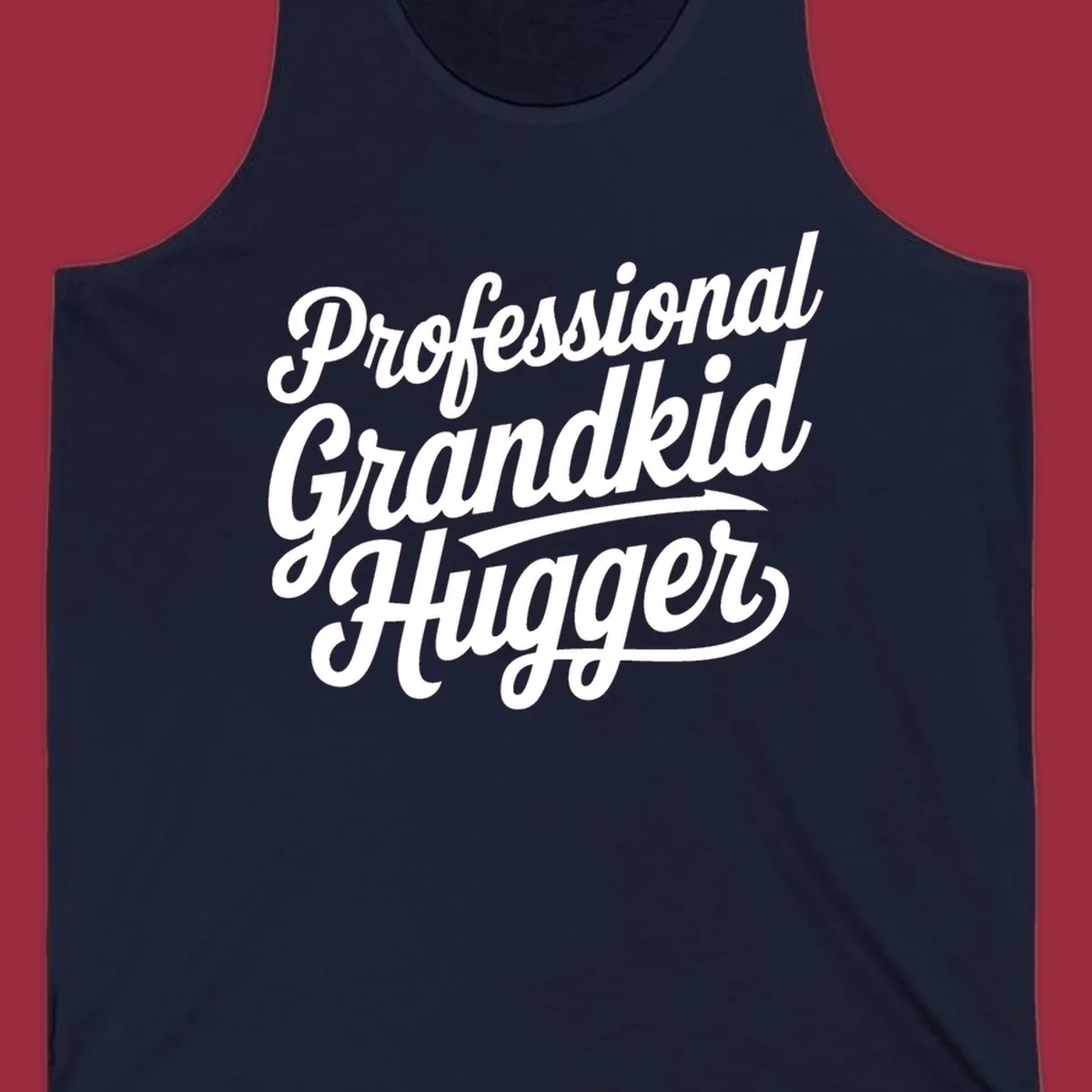 Professional Grandkid Hugger text design in white on black and black on white.