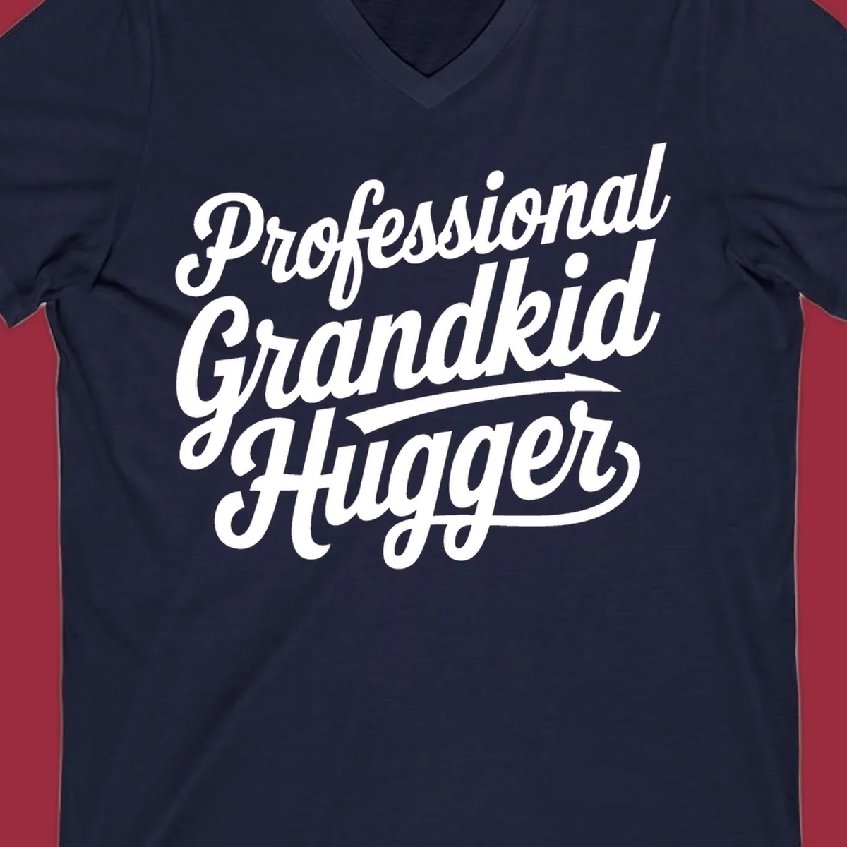 Professional Grandkid Hugger text design in white on black and black on white.