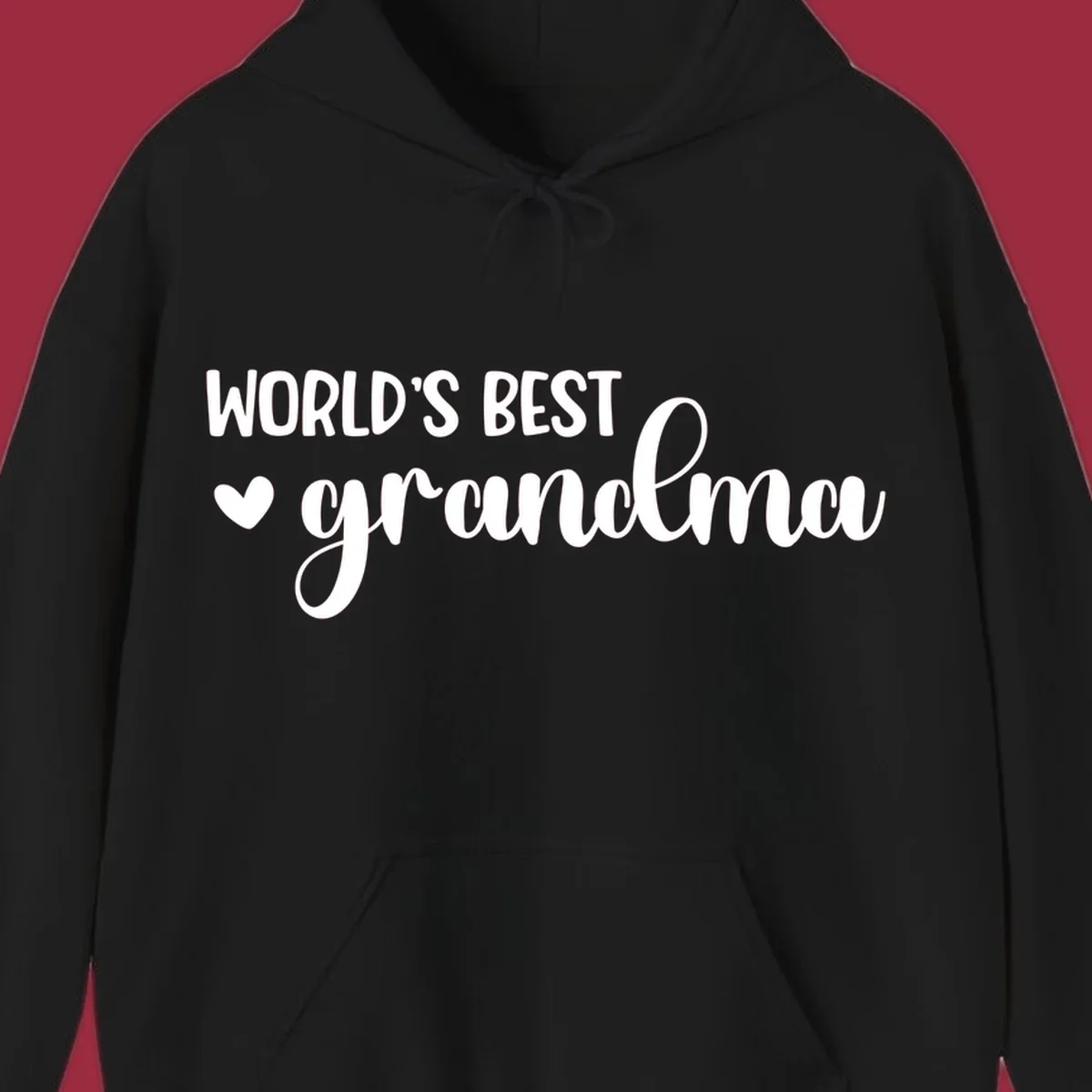 World's best grandma text with a heart graphic.