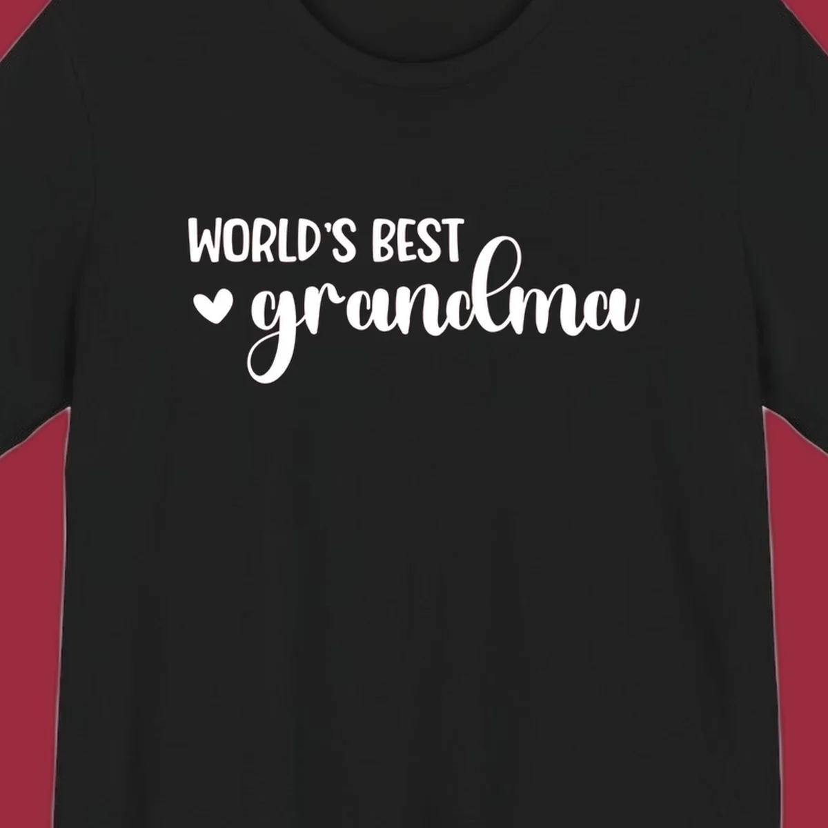 World's best grandma text with a heart graphic.