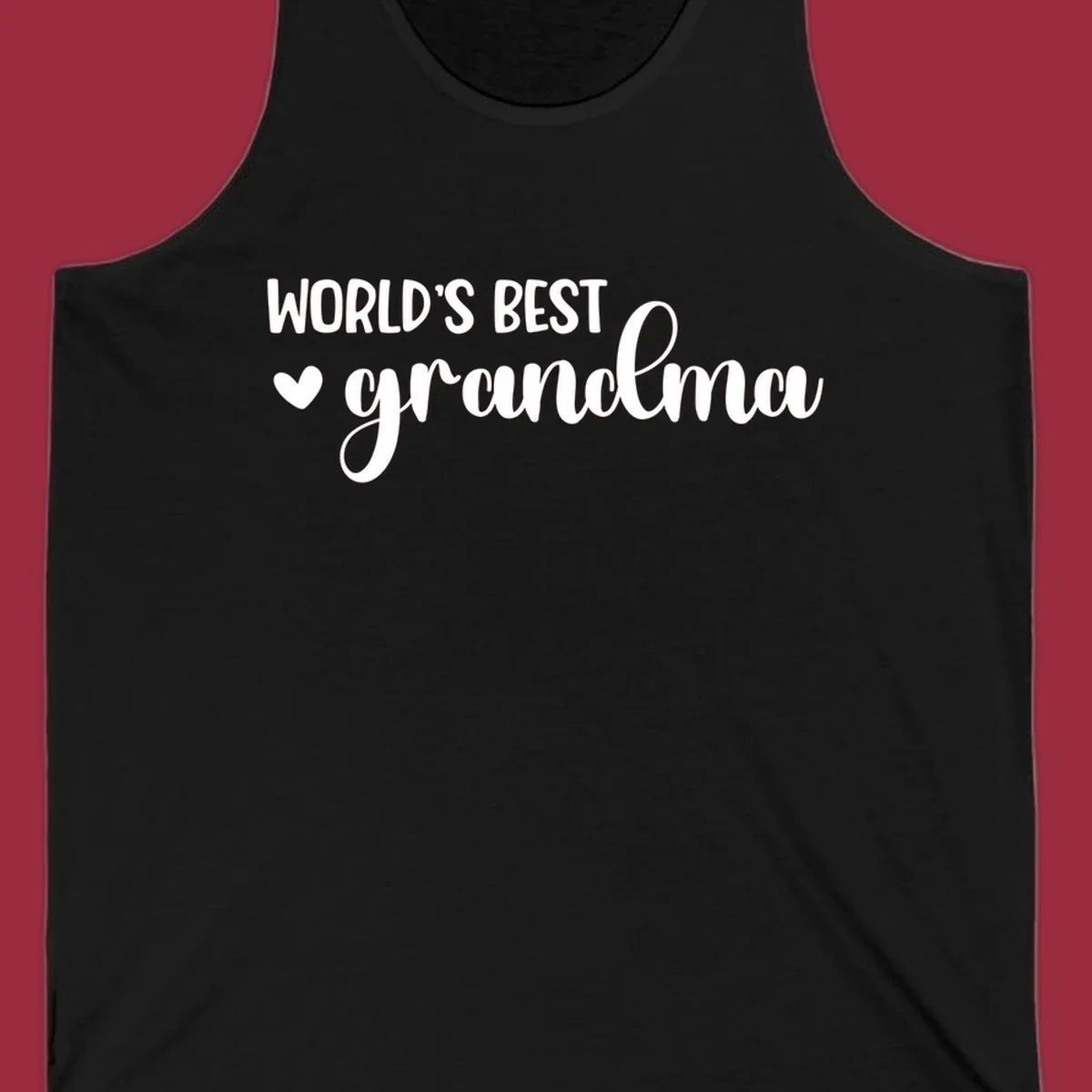 World's best grandma text with a heart graphic.